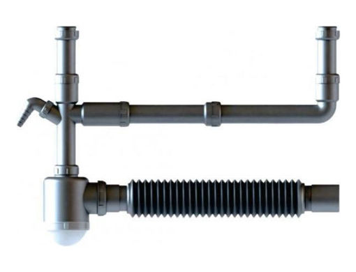 Imagen de Sifon doble botella tuerca 1 1/2 INPLAST