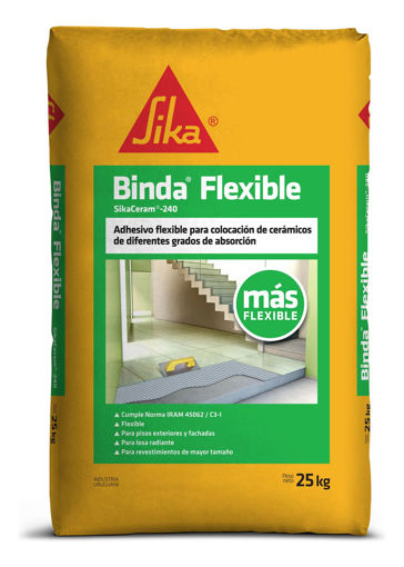 Imagen de Adhesivo para cerámica Bindafix flexible 25KG SIKA