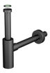 Imagen de SIFON BOTELLA/TUBULAR ABS NEGRO MATE  1 1/4 SIN VALVULA BONOMINI