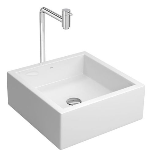 Imagen de Lavatorio apoyo cuadrado 41x41 L70  blanco DECA