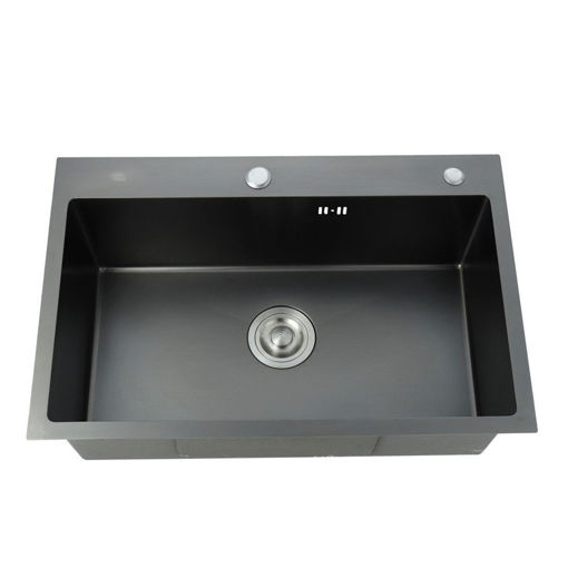 Imagen de Pileta simple 60x45x23 acero inox negra dream DMC