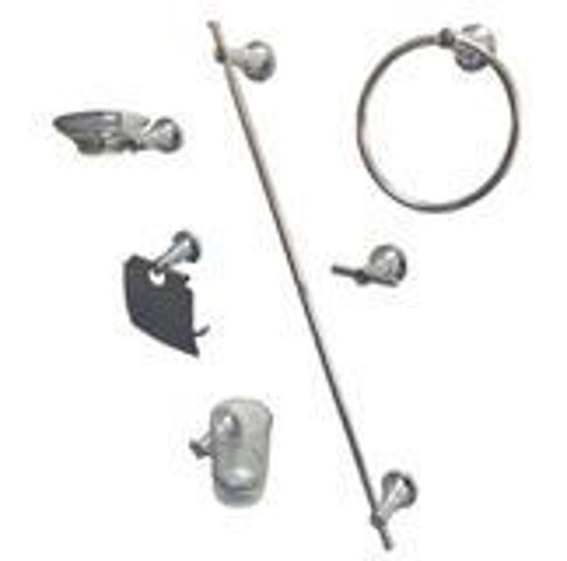 Imagen de Juego accesorios 6 piezas cromado celeste DMC