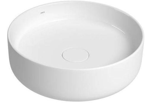 Imagen de LAVATORIO  APOYO REDONDO 40 VALV. OCULTA NEGRO MATE DECA