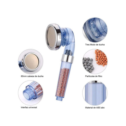 Imagen de Ducha teléfono con filtro ahorro caudal y suavizador