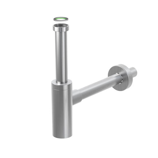 Imagen de Sifón botella/tubular acero satinado Inoxmater 1 1/4 sin válvula BONOMINI