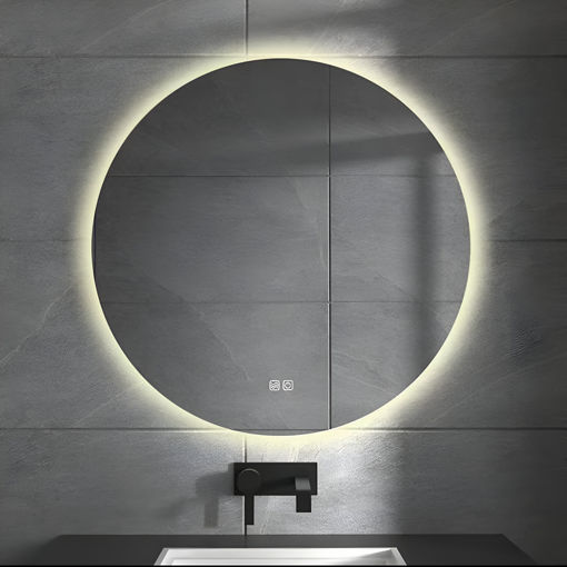 Imagen de ESPEJO REDONDO 60cm C/LUZ Y DESEMPAÑADOR DMC