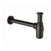 Imagen de SIFON BOTELLA/TUBULAR ABS NEGRO MATE  1 1/4 SIN VALVULA BONOMINI