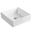 Imagen de Lavatorio apoyo cuadrado 38x38x13,5 sin respaldo blanco DMC