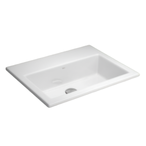 Imagen de Lavatorio de sobreponer rectangular 54x43 blanco DECA