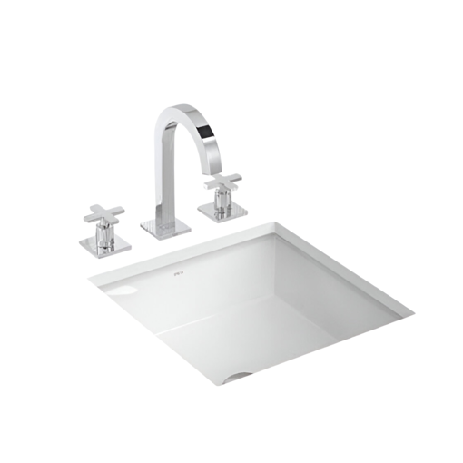 Imagen de Lavatorio de embutir cuadrado 41x41 blanco DECA