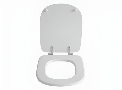 Imagen de TAPA INODORO BARI HERRAJE CROMADO BLANCO ARYART