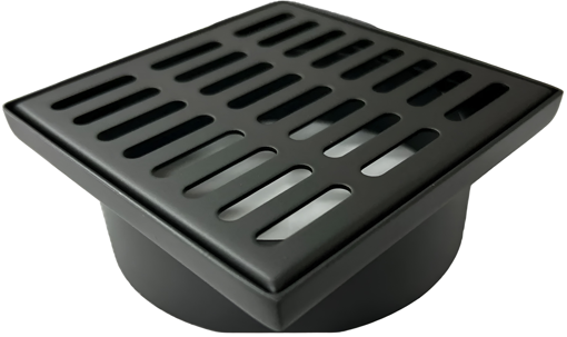 Imagen de REJILLA C/BASE 10X10 ACERO INOX NEGRA PINOP