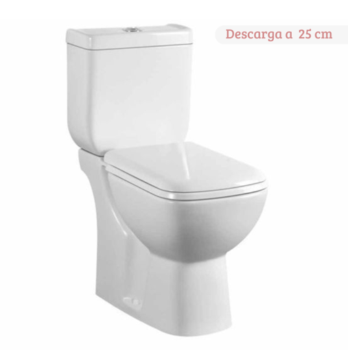 Imagen de Inodoro + mochila y tapa Cierre lento blanco Montano DMC