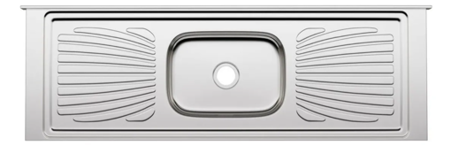 Imagen de Mesada con pileta simple central acero inox 1,50 FORMINOX