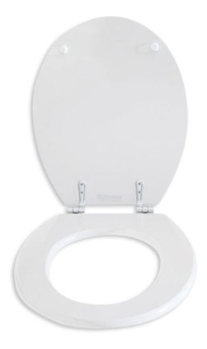 Imagen de Tapa inodoro Nórdico/Athenas herraje cromado blanco mate ARYART